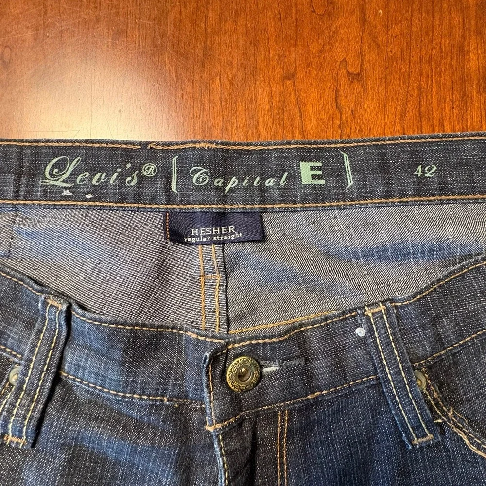 Levi's Capital E Hesher Regular Straight Dark Wash‎ Jeans Size 42
